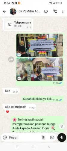 Testimonial Papan Bunga meulaboh