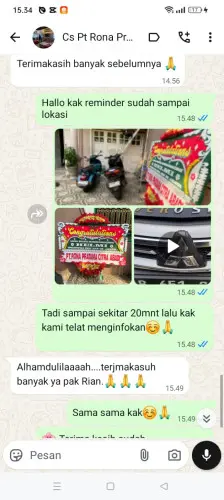 Testimonial Papan Bunga meulaboh